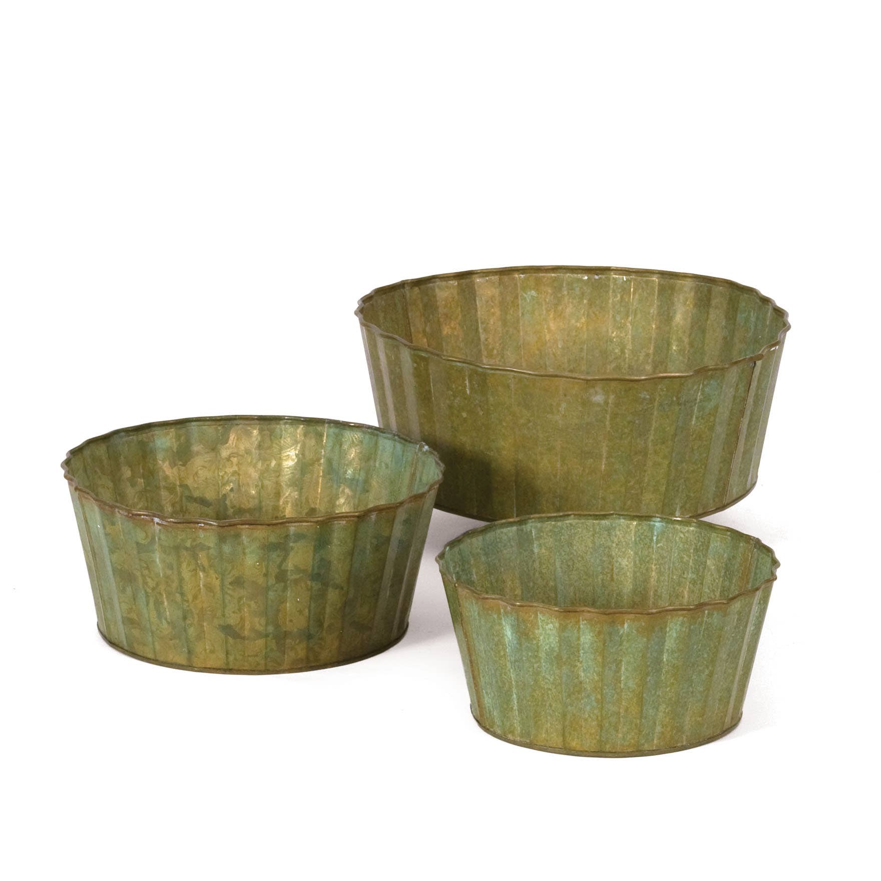 Willow Group - Wholesale Plant Pot - RD TIN PLANTER-VERDIGRIS1