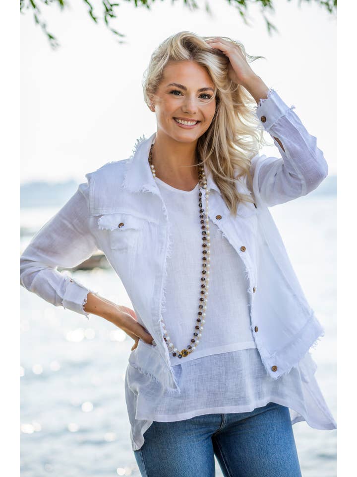 Arte Italica & Crown Linen Designs – wholesale Jacket – Women's – Jessie Linen Jacket - New Color1