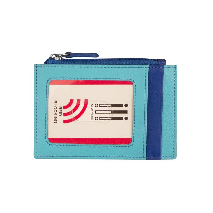 ili New York – wholesale Kortfodral - Unisex – 7416 Läder CC-ID-hållare med blixtlåsficka17