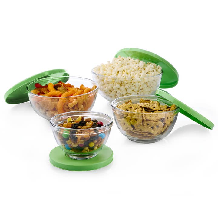 Libbey 4pc Mixing Bowl Set with Lids for wholesale by Libbey