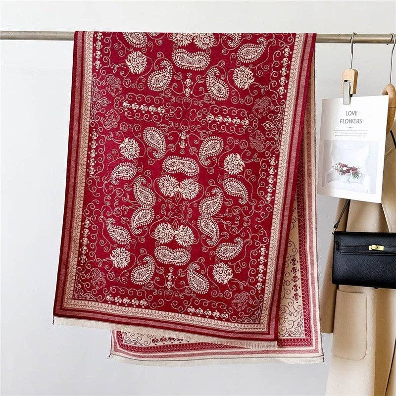 Ekartini - Wholesale Scarf - Women's - Women's Double-Sided Camellia Scarf   Chanel-Style Elegant Warm Neck Warmer Shaw2