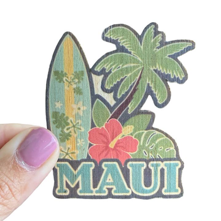 Bamboo Wood Stickers - Wholesale Sticker - Surfing-MAUI