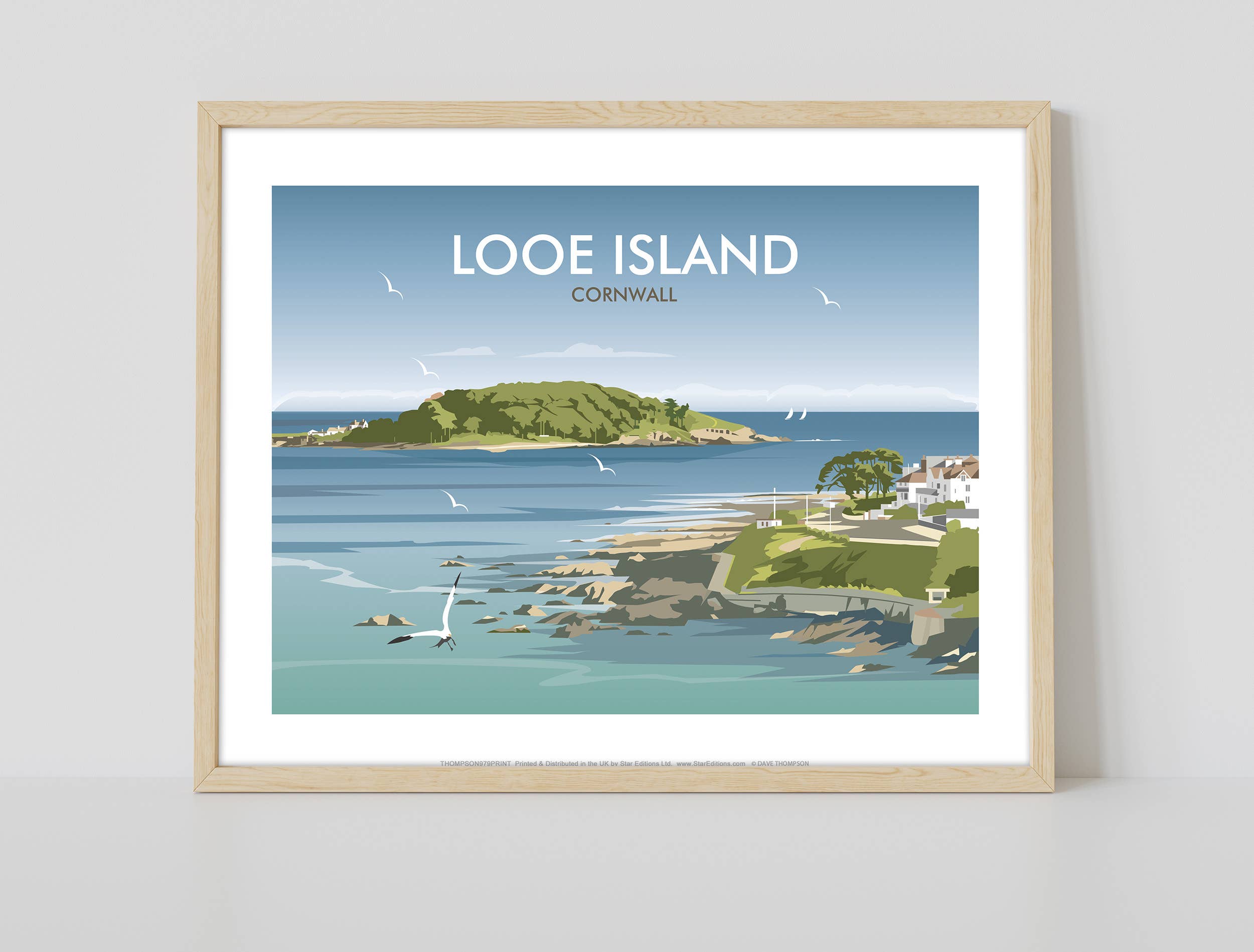 Star Editions – wholesale Art print – Looe Island By Artist Dave Thompson - Premium Art Print1