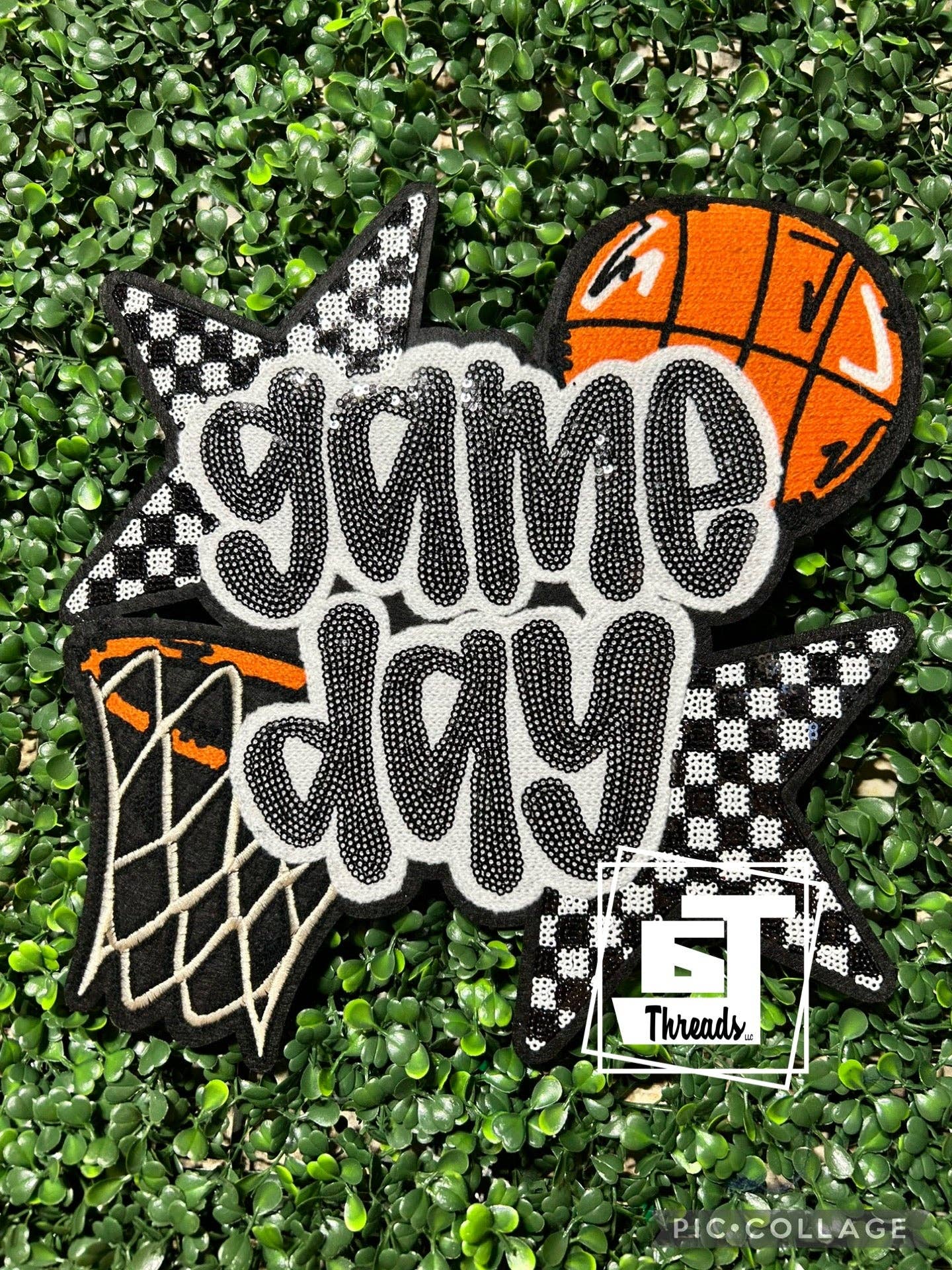 6j Threads LLC - Wholesale Patch - Basketball Checkered Star Game Day....Patches Only0