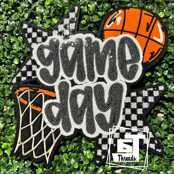 6j Threads LLC - Wholesale Patch - Basketball Checkered Star Game Day....Patches Only