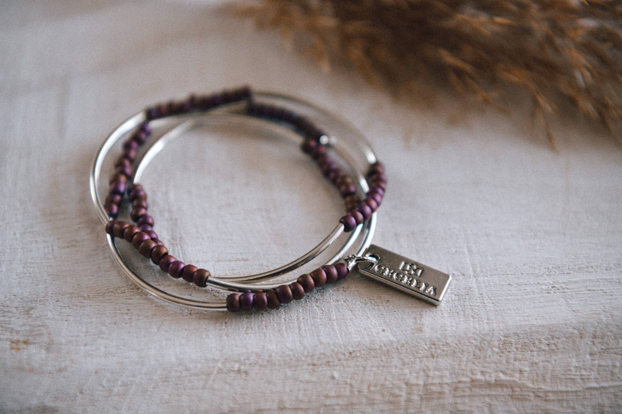 Cecelia Designs Jewelry - Vente Bracelet de perles - Bracelet triple tour perlé en or ou argent6