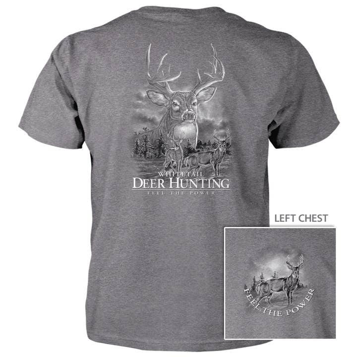 Old Country Outfitters - Vente T-shirt sérigraphié – unisexe - Ressentez la puissance de la chasse au cerf - T-shirt en coton 4,5 oz5