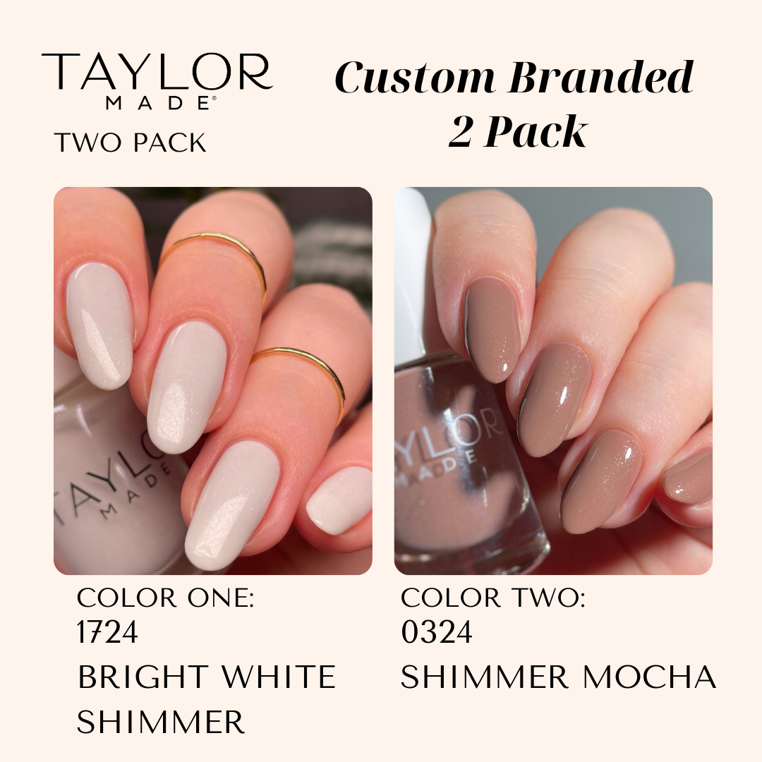 Taylor Made Polish – wholesale Nail polish – Custom Nail Polish: 2 Pack Long-wearing + Vegan + Non-toxic50