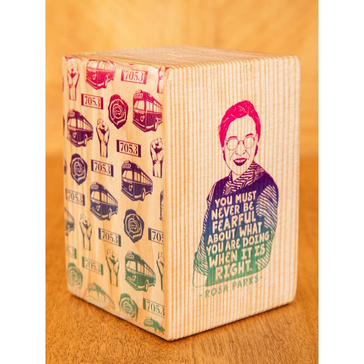 ARCHd - Wholesale Bookend - Iconic Woman Quote Bookend (sold individually) NATURAL WOOD18