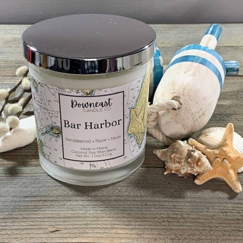 Downeast Candle Company - Wholesale Jar/Filled Candle - Nautical Chart Candles