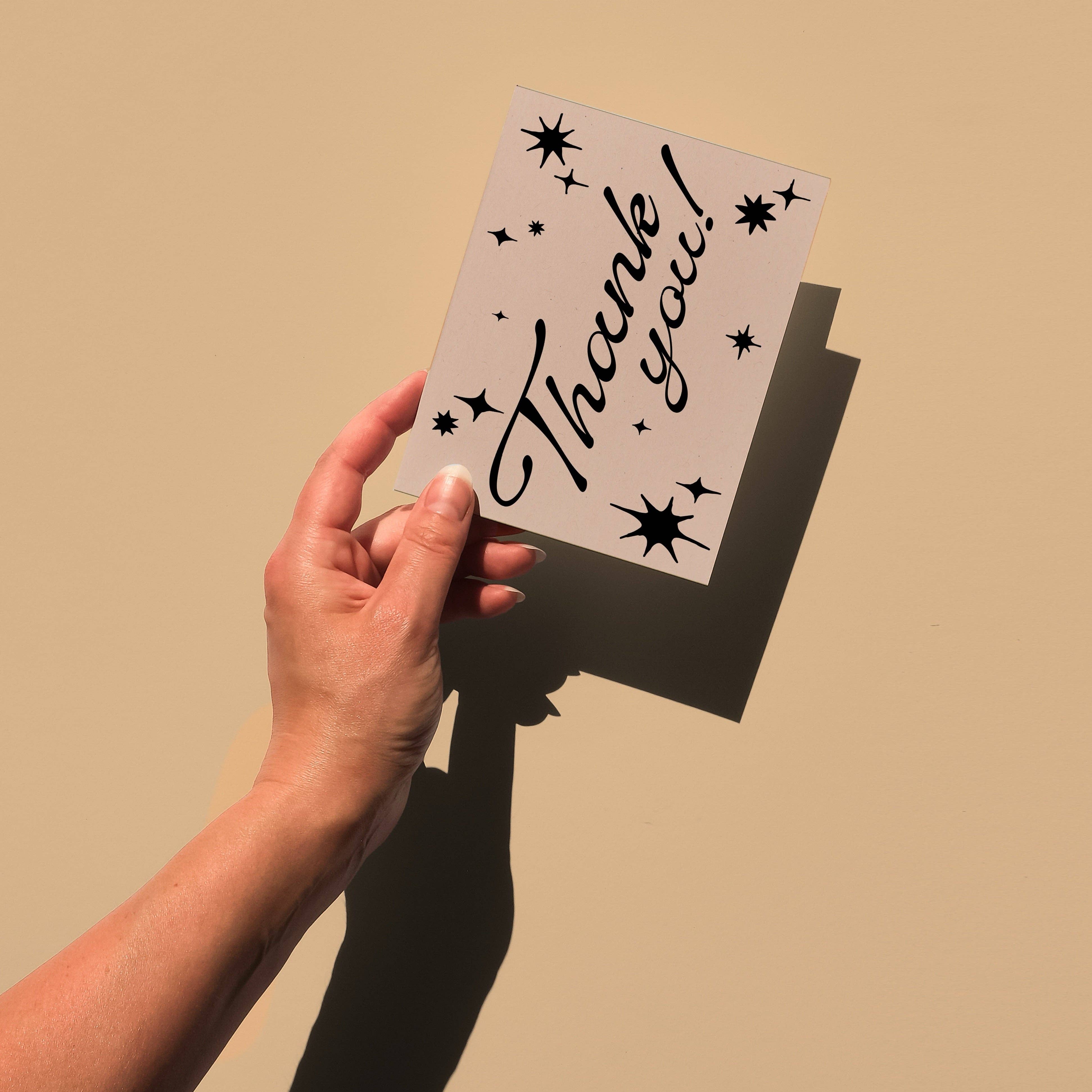 Opeful Press - Wholesale Thank You Card - Thank you!  - Minimal Letterpressed greeting card.1