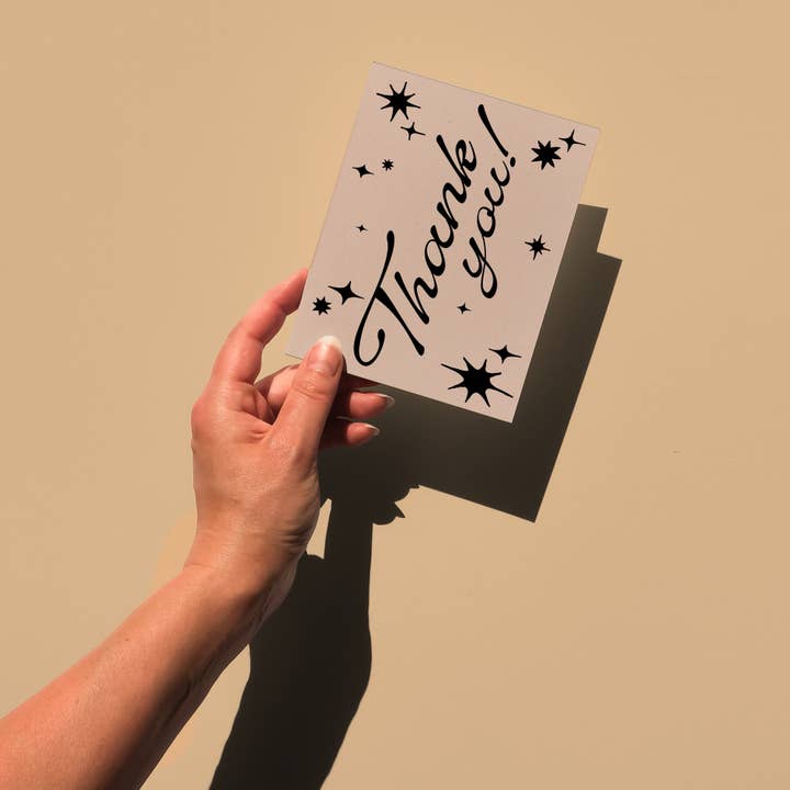 Opeful Press - Wholesale Thank You Card - Thank you! - Minimal Letterpressed greeting card.1