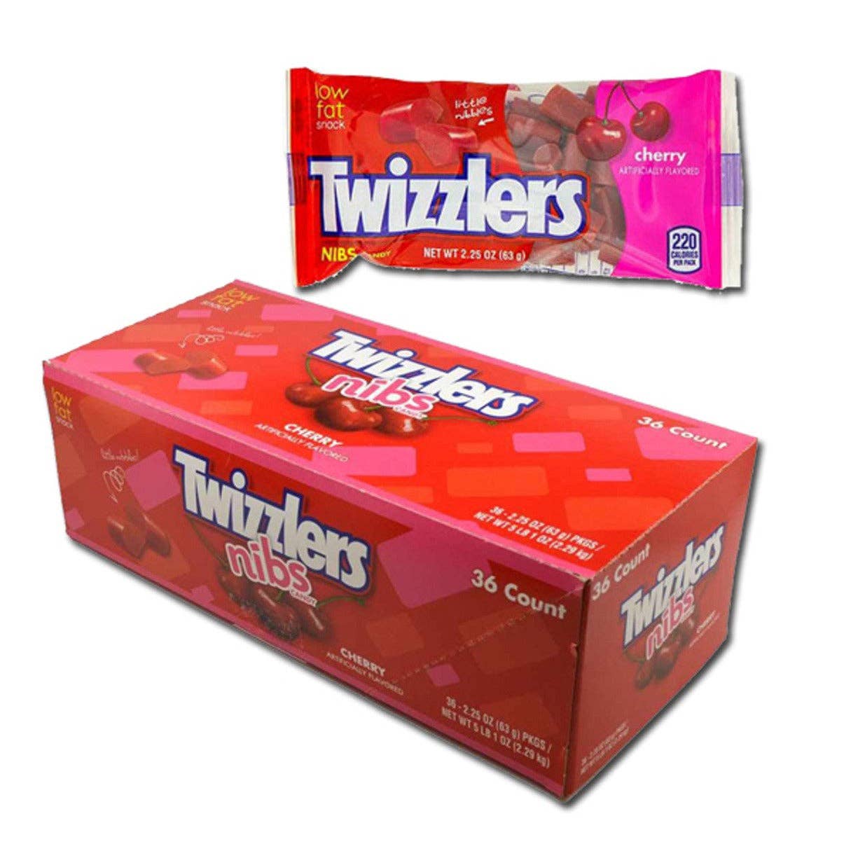 Wholesale Twizzlers Cherry Nibs 2.25oz - 36ct for your store