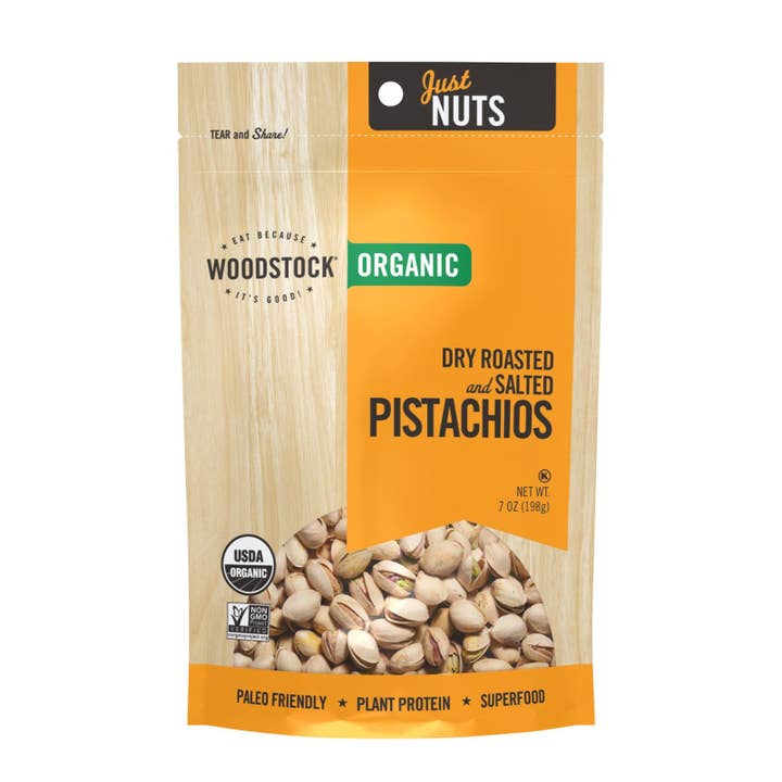 Woodstock Organic Roasted Salted Pistachios - 8 Pack for wholesale by Everyday Supply Co