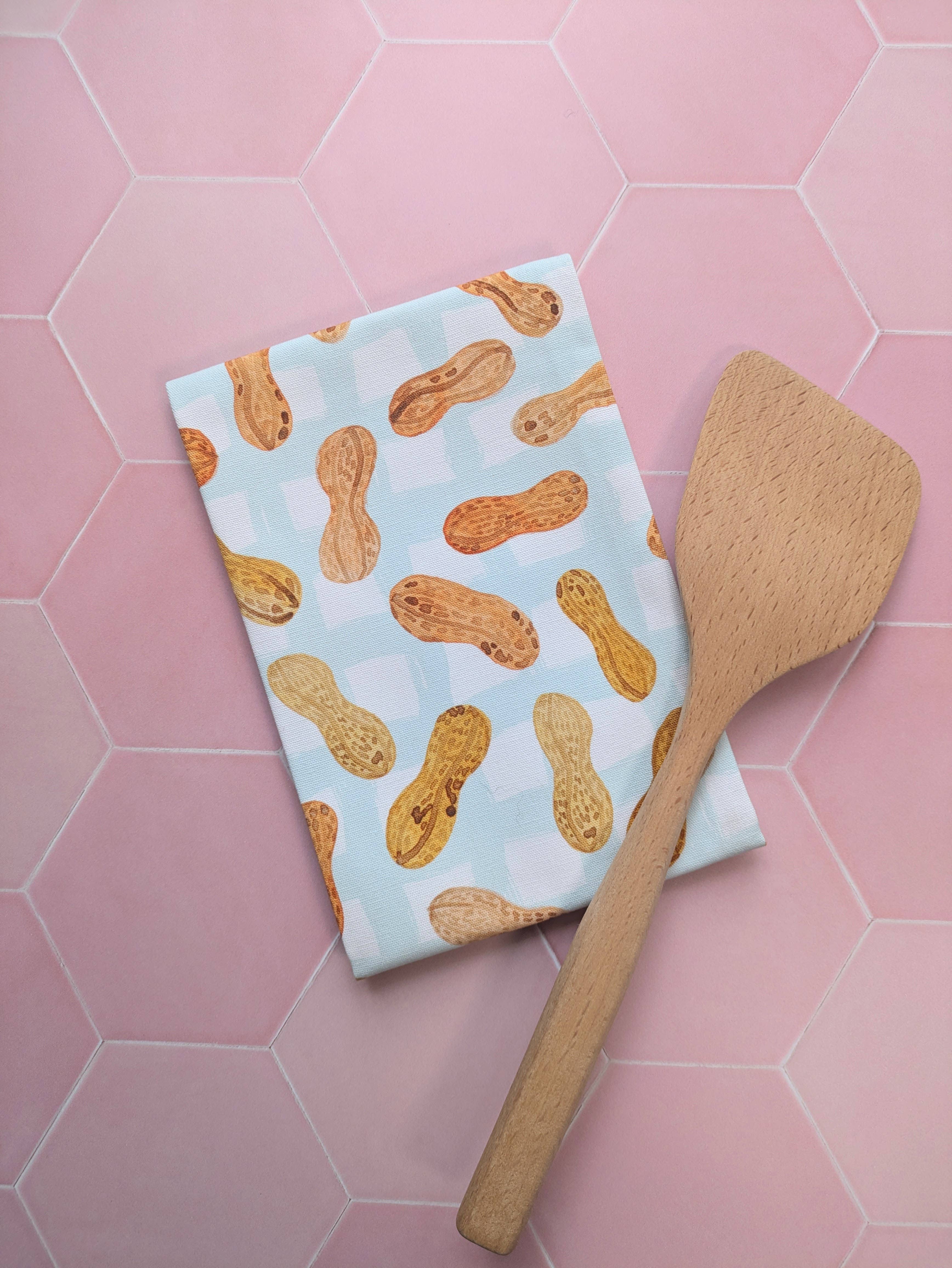 Natalie V. Mason - Wholesale Tea Towel - Dish Towel - Peanuts - Boiled peanut tea towel1