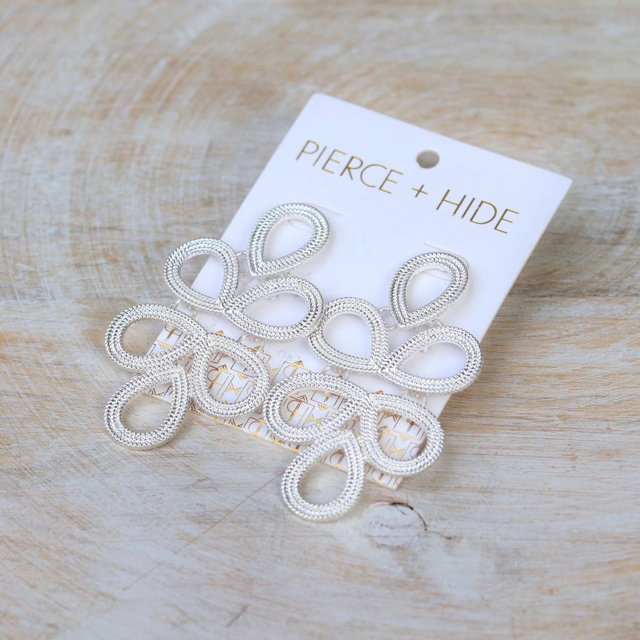 Pierce + Hide - Wholesale Dangle Earrings - Silver Plaza Earrings | Statement Loop Earrings