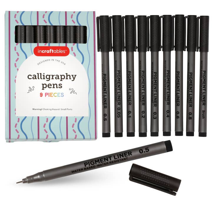 Incraftables - Wholesale DIY Craft Kit - Kids - Incraftables Calligraphy Brush Pens – Pack of 9