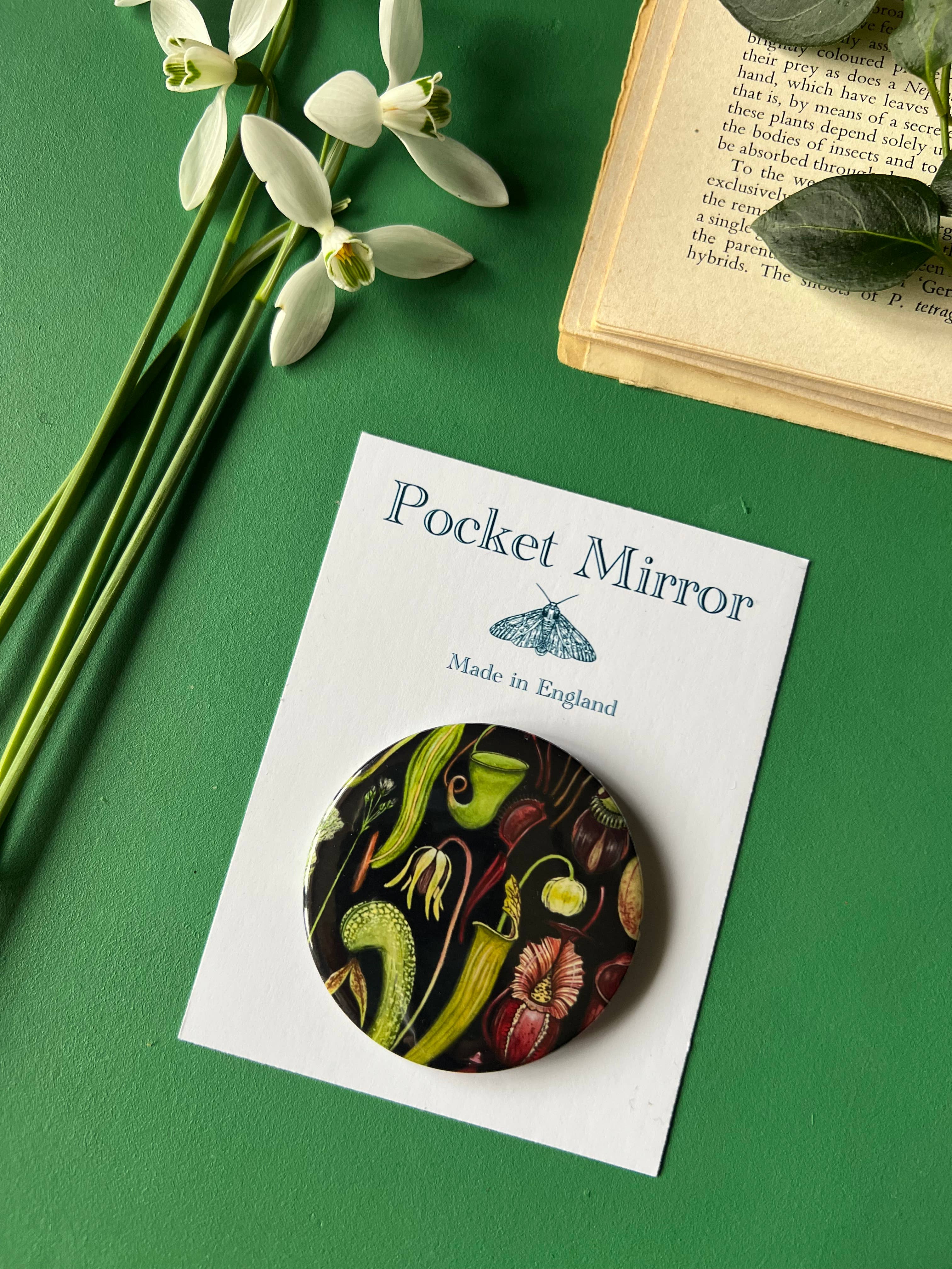 Tansy Moore - Wholesale Compact Mirror - Carnivorous Plants Pocket Mirror6