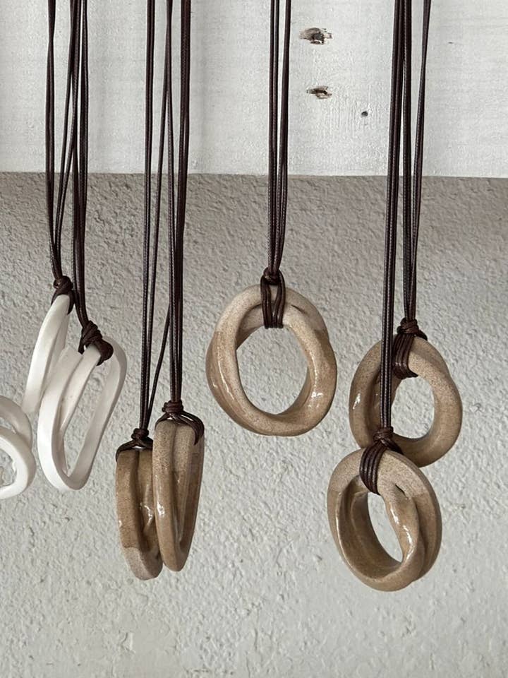 Handmade Ceramic Necklace for wholesale by Gelaab.Ceramic