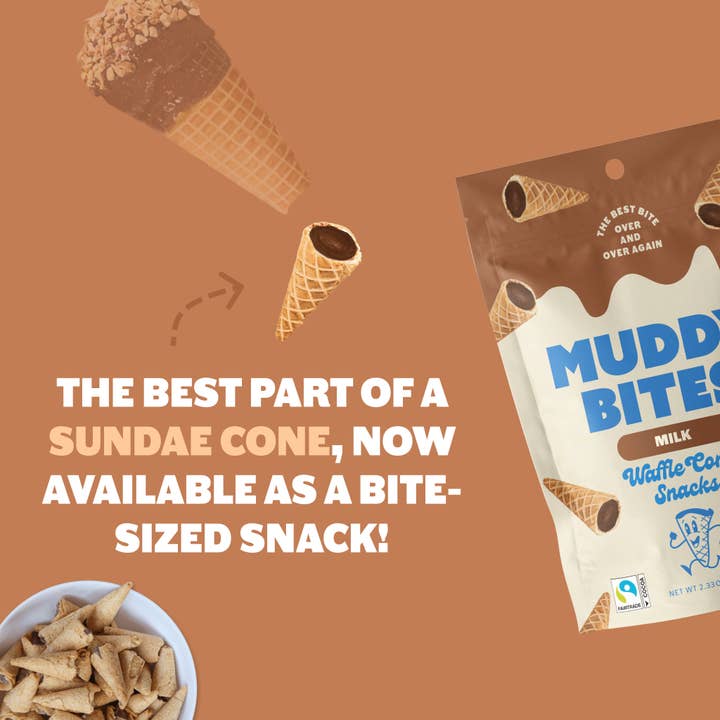 Muddy Bites - Wholesale Cookie - Milk Waffle Cones Snacks