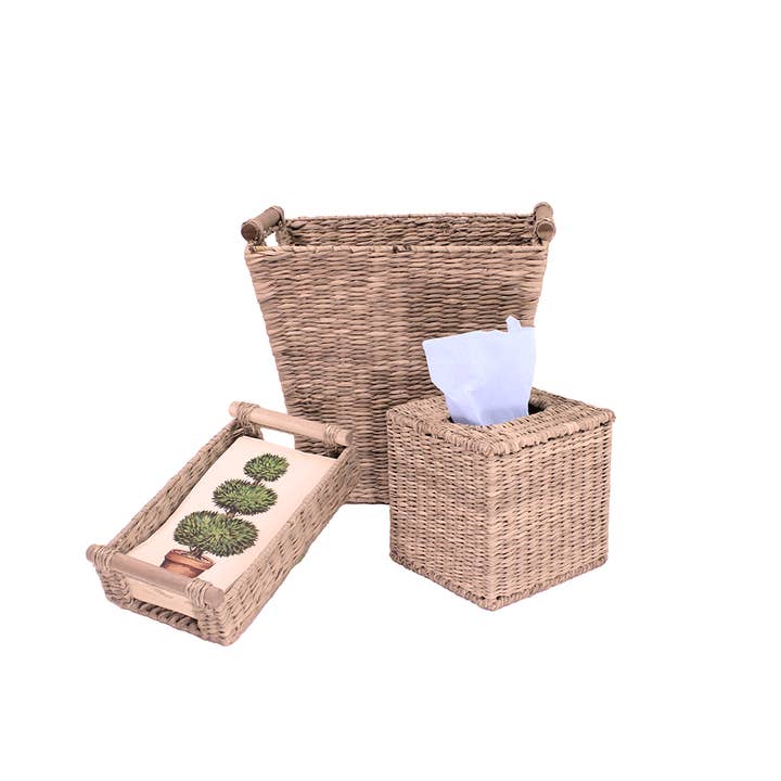 Maison Maison Design – Caixote de lixo de casa de banho por atacado – Cesto de lixo em ervas marinhas naturais1