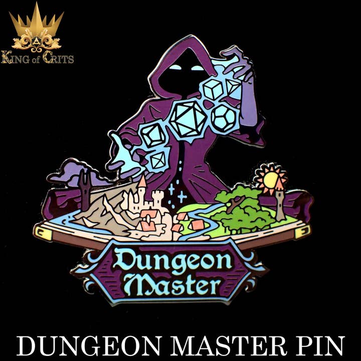 DNDDICE.COM - Wholesale Lapel Pin/Button - Dungeon Master (Enamel Pin)