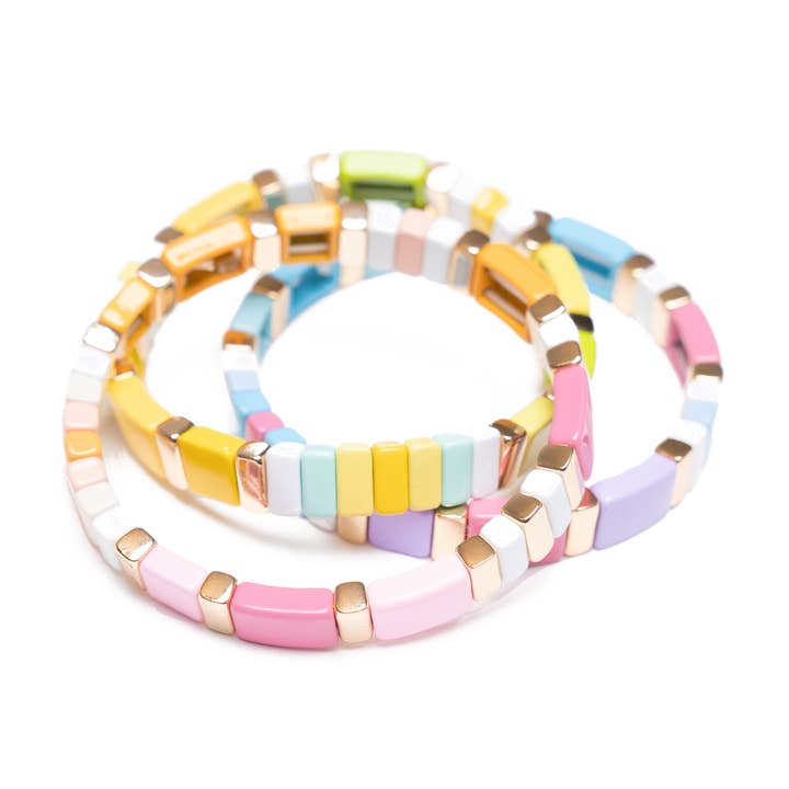 Malibu Sugar Stack Tile Bracelet Assortment for wholesale by Malibu Sugar