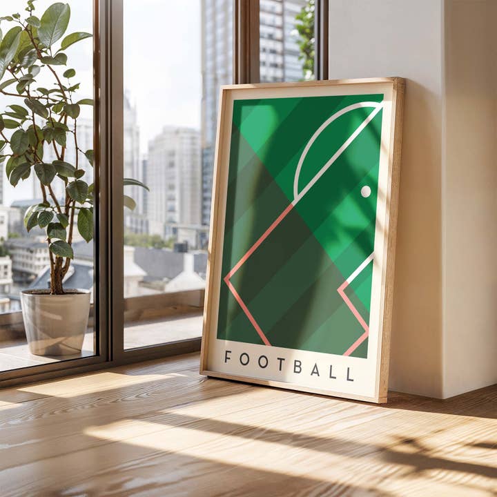 Football Wall Art - Minimal Sports Illustration Poster for wholesale by Sera/Lina