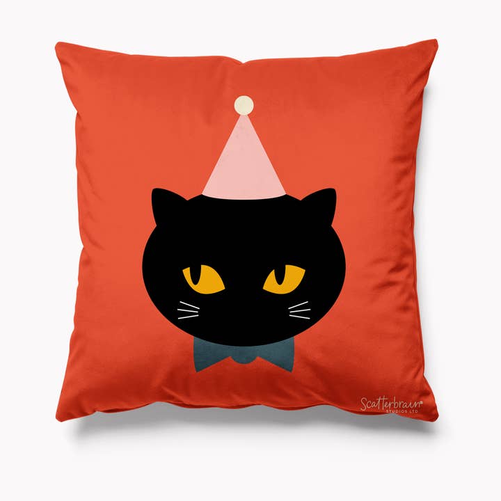 Almofada de veludo Scatterbrain - Mr Kitty por atacado de Kitsch Republic