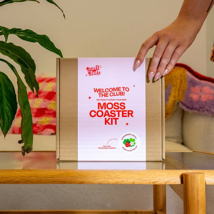 Craft Club - Wholesale DIY Craft Kit - STRAWBERRY - Moss Coaster Kit5