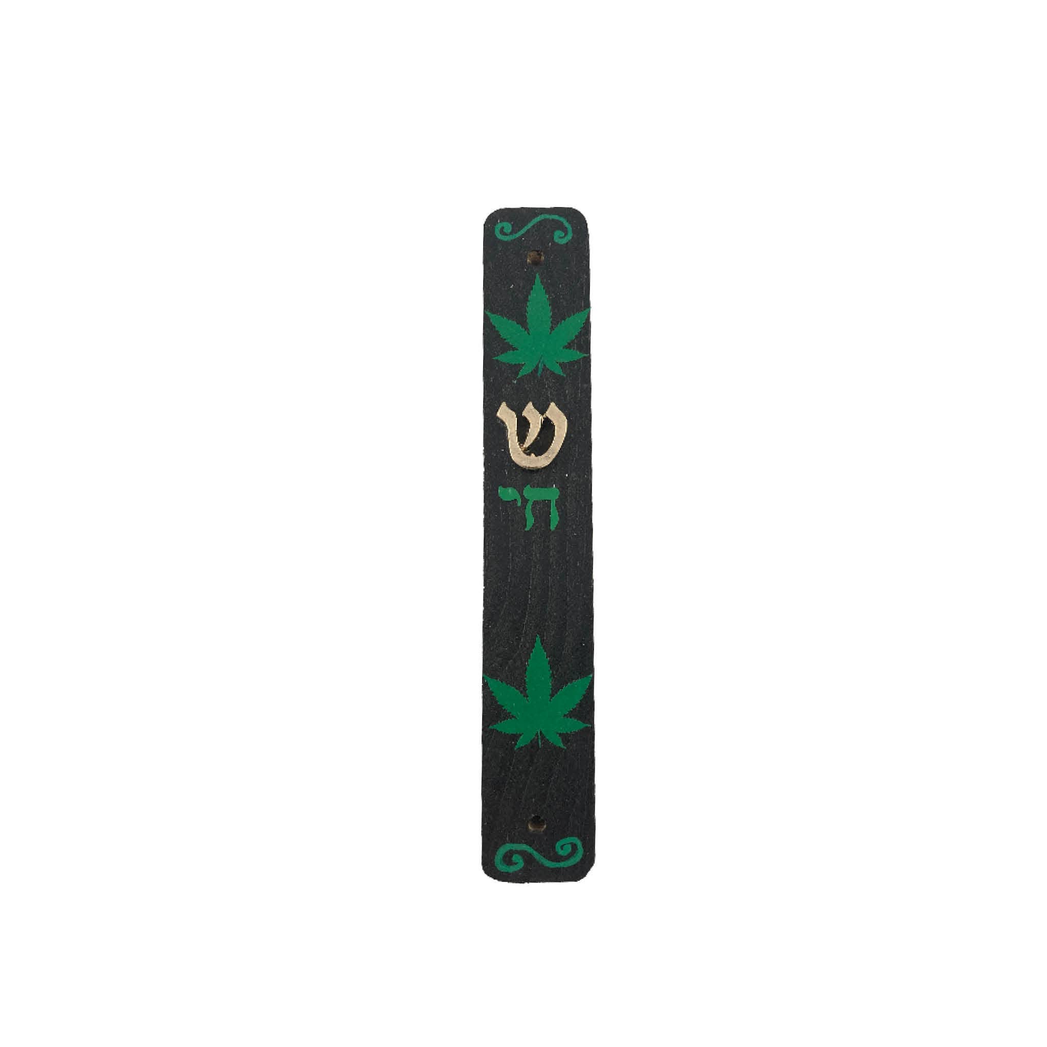 Eclectic Judaica - Wholesale Wall Accent - Cannabis Mezuzah Case4