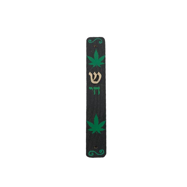 Eclectic Judaica - Wholesale Wall Accent - Cannabis Mezuzah Case4
