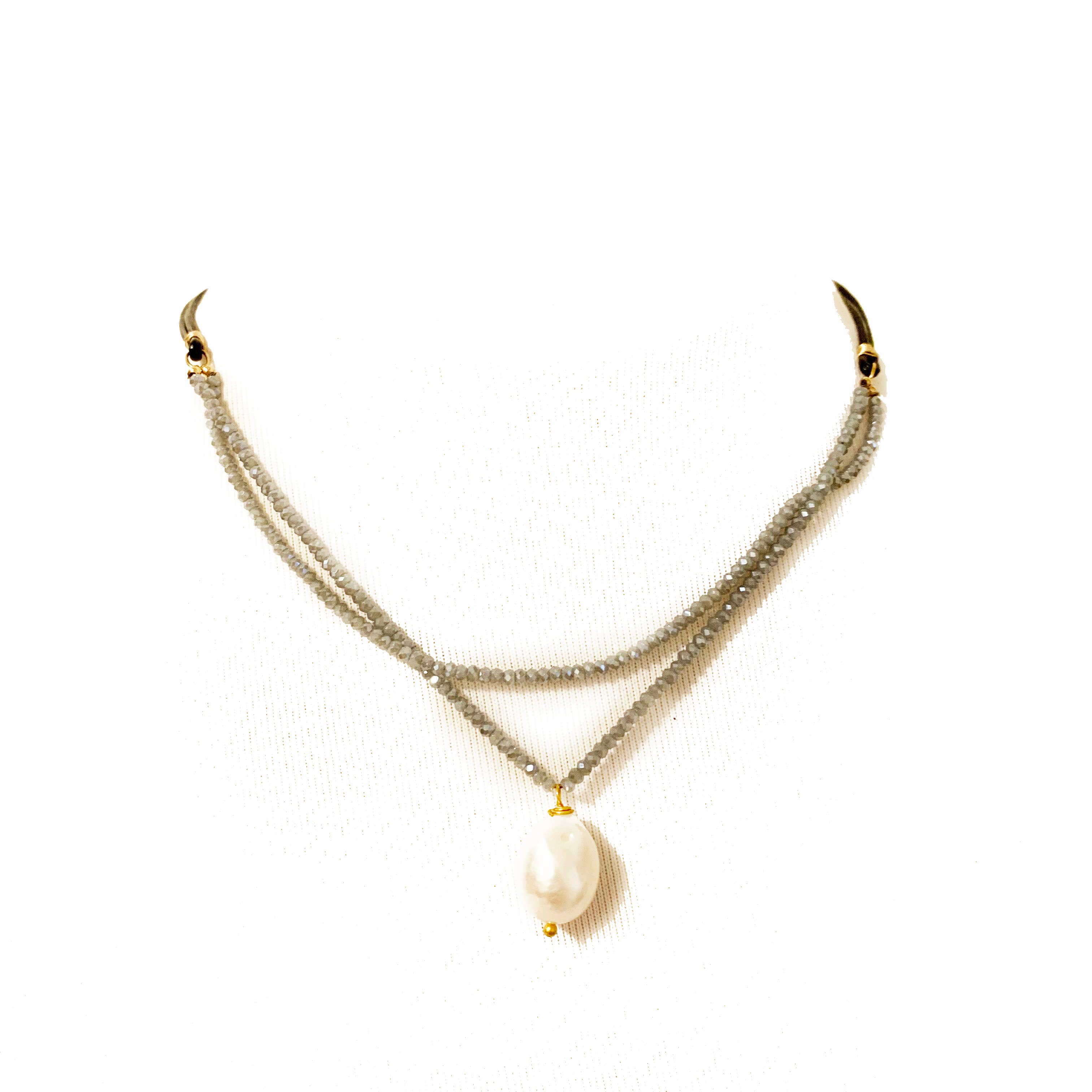 Hila - Wholesale Pendant/Charm Necklace - Cape Double Stranded Pendant Necklace11