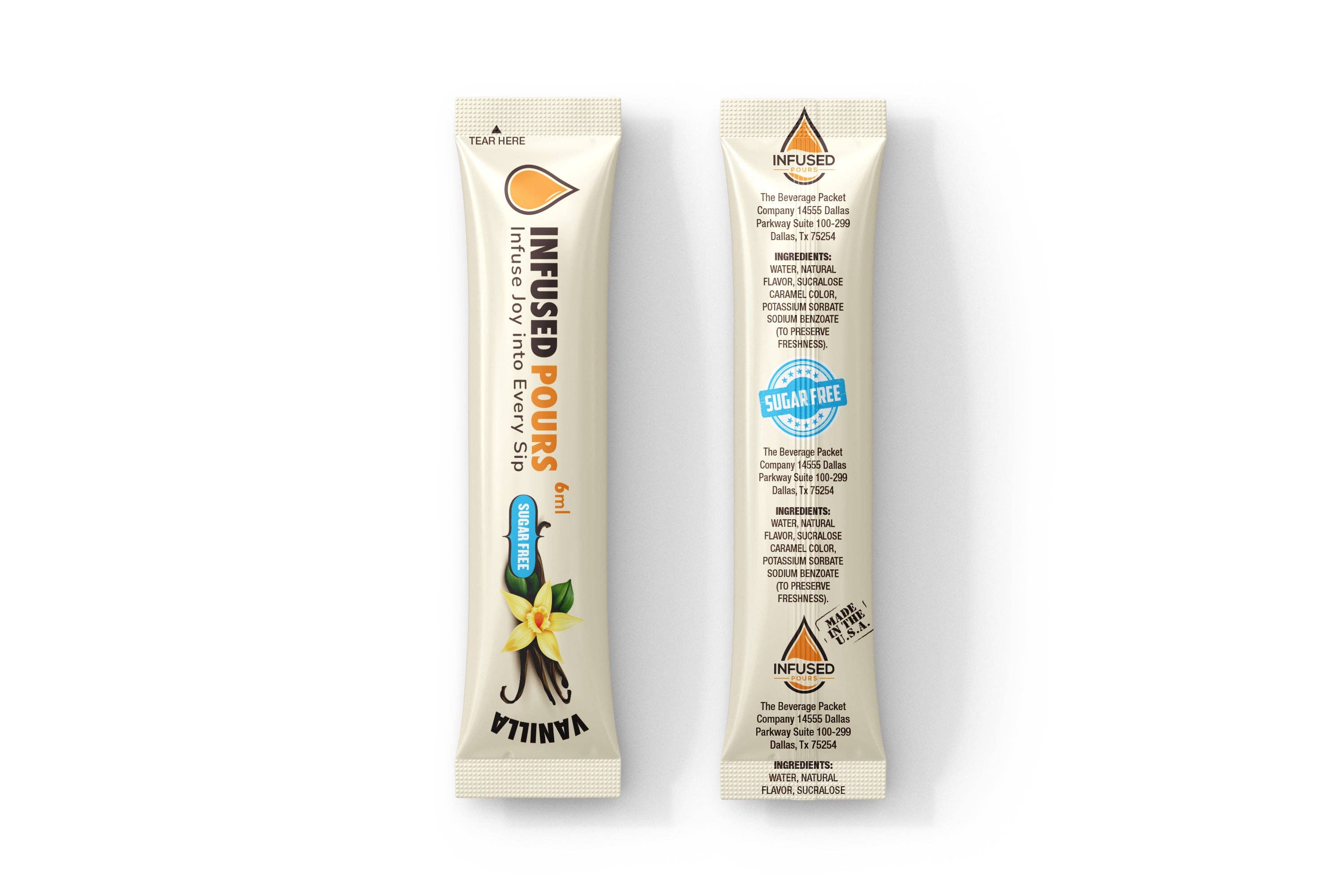 The Beverage Packet Company – wholesale Flavoured syrup – 1 Bag, Sugar Free Variety Pack, 6mL8