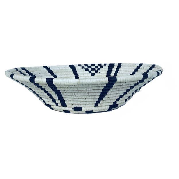 The African Home Goods - Wholesale Decorative Plate/Dish/Bowl - African Uganda Bukedo & Raffia Woven Bowl 13" x 3"