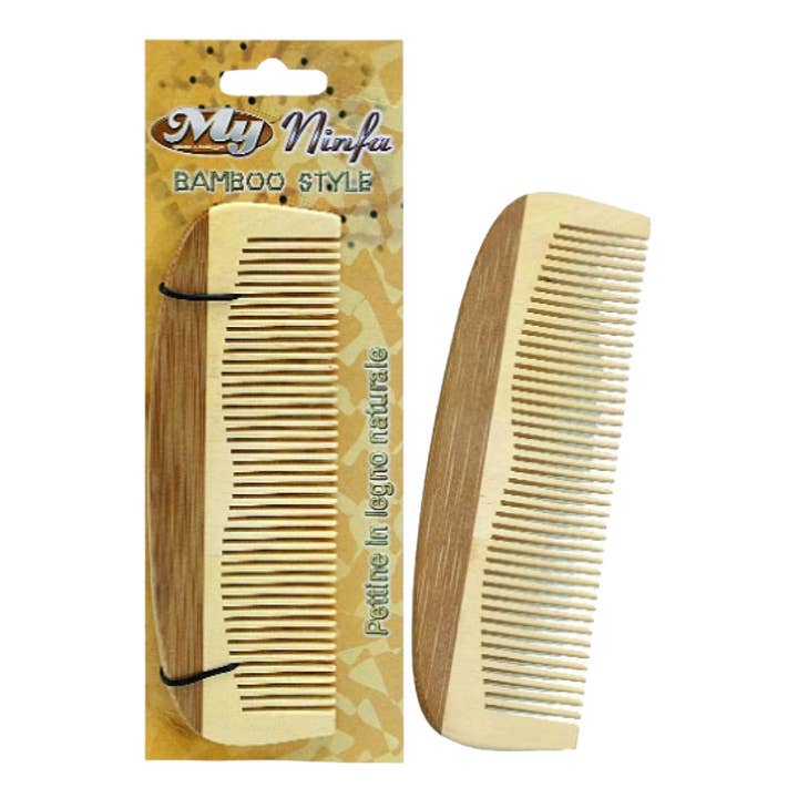 I01Esa ||Pettine Ninfa Legno Naturale Confezione Da 12 Pz. per la vendita all'ingrosso da parte di pirotta srl