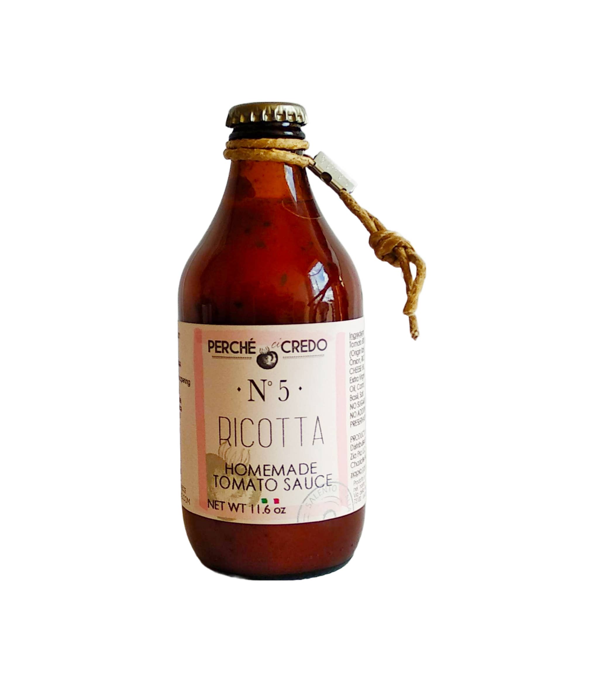 Zia Pia - Wholesale Pasta Sauce - Homemade Ricotta Tomato Sauce by Perché Ci Credo