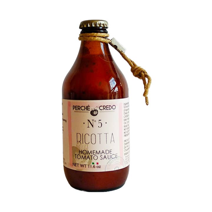 Sauce tomate Ricotta maison par Perché Ci Credo pour la vente par Zia Pia