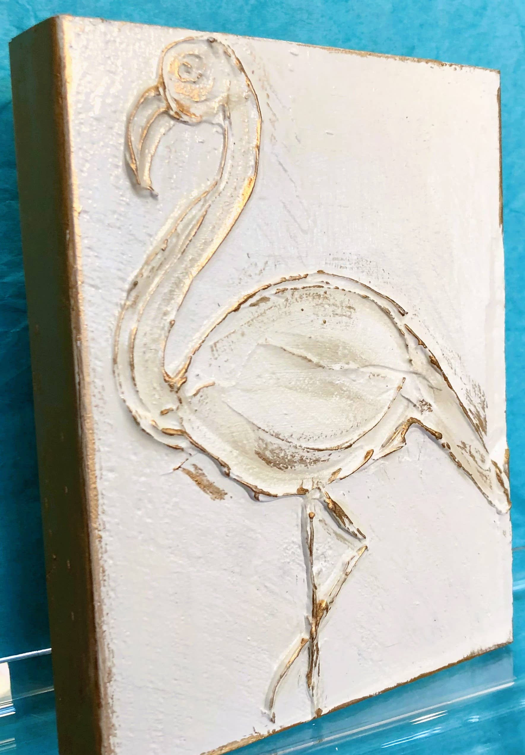 Coddiwomple - Wholesale Painting/Drawing - Pink Flamingo handmade painted coastal beach nautical6