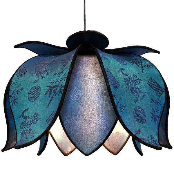 Hængende Blooming Lotus Lampe - Aqua for engroshandel hos Om Gallery
