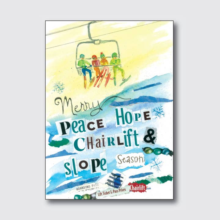 Chairlift & Slope for wholesale by Chique Lixo Greeting Cards