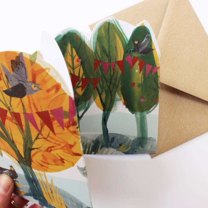 Esther Kent Design – wholesale Everyday greeting card – Happy Forest Concertina Card