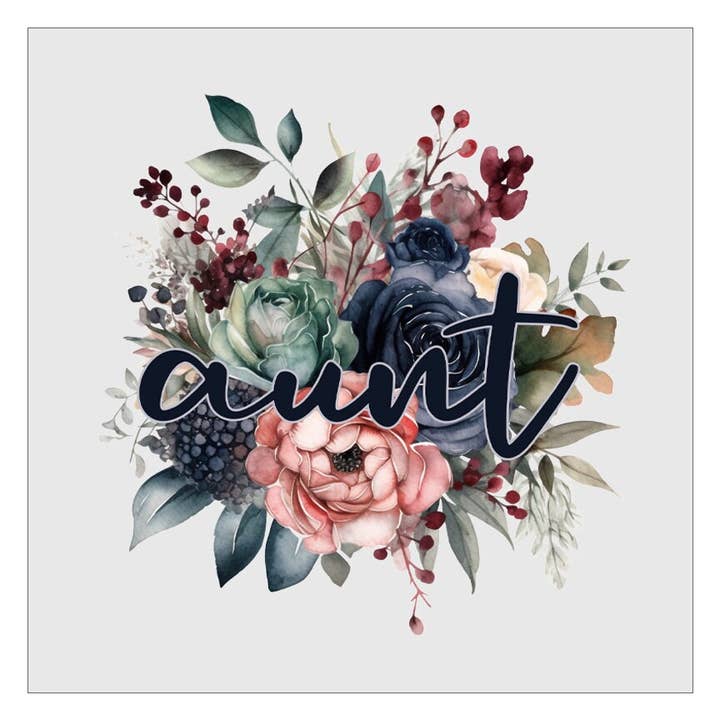 Flawless Transfers - Wholesale Sublimation Transfer - Aunt Navy Floral