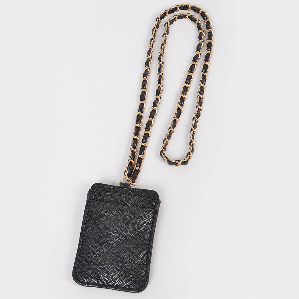 3AM BY H&D ACCESSORIES - Wholesale Pendant/Charm Necklace - Quilted Card Case Necklace Bag2