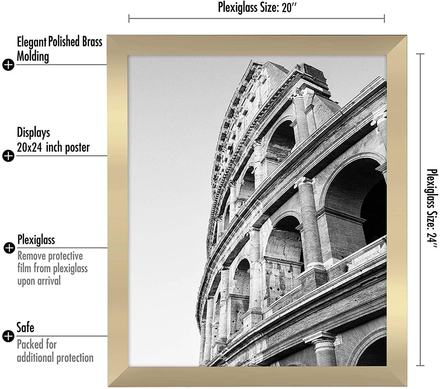 Americanflat - Wholesale Picture Frame - Americanflat Poster Frame with Wide Molding328