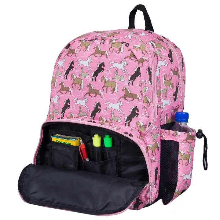 Wildkin - Wholesale Backpack - Kids - Horses in Pink 17 Inch Backpack1