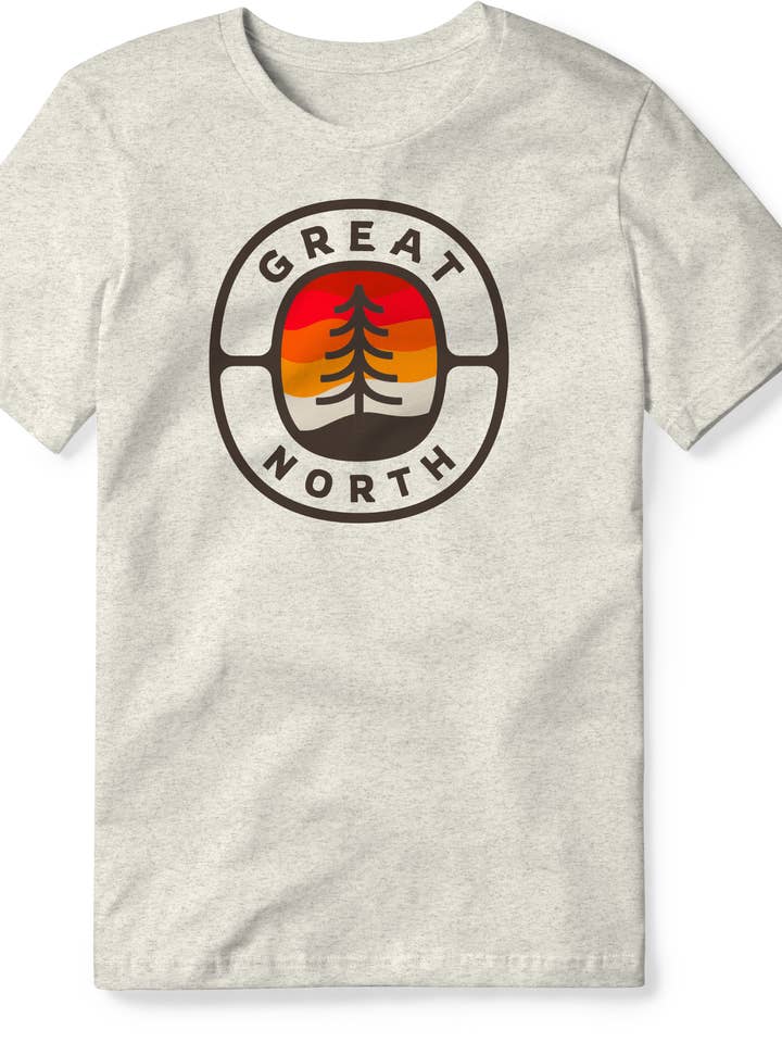 Direction Apparel - Wholesale Screen Printed T-Shirt - Unisex - Sunset Tree Soft Tri Blend Tee Shirt1