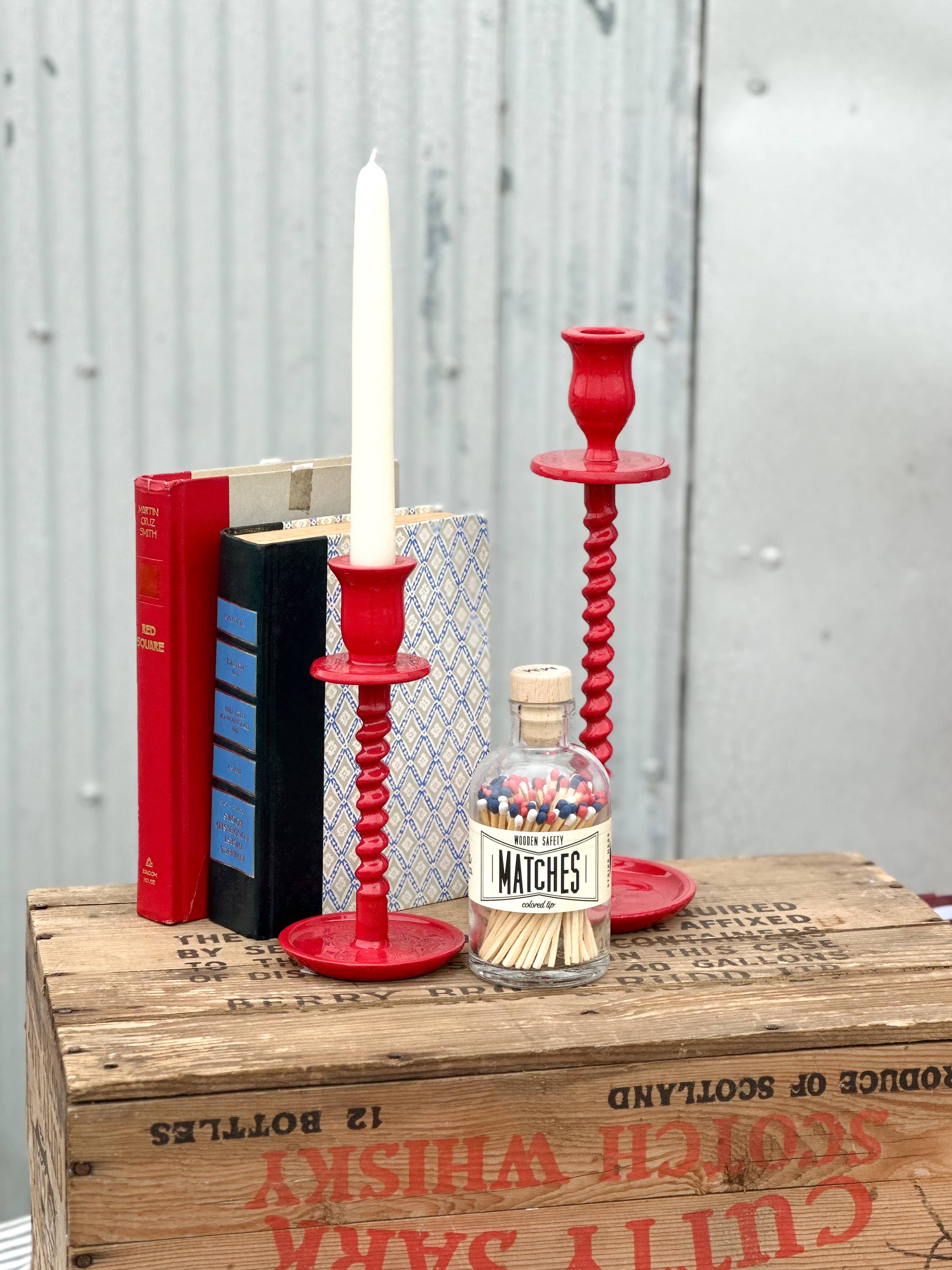 Made Market Co. - Wholesale Candle holder - Corkscrew Taper Holder Red Large3