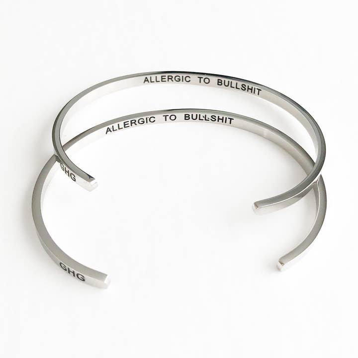 Glass House Goods - Vendita all'ingrosso Bracciale a polsino - ALLERGICO ALLE STRONZATE5