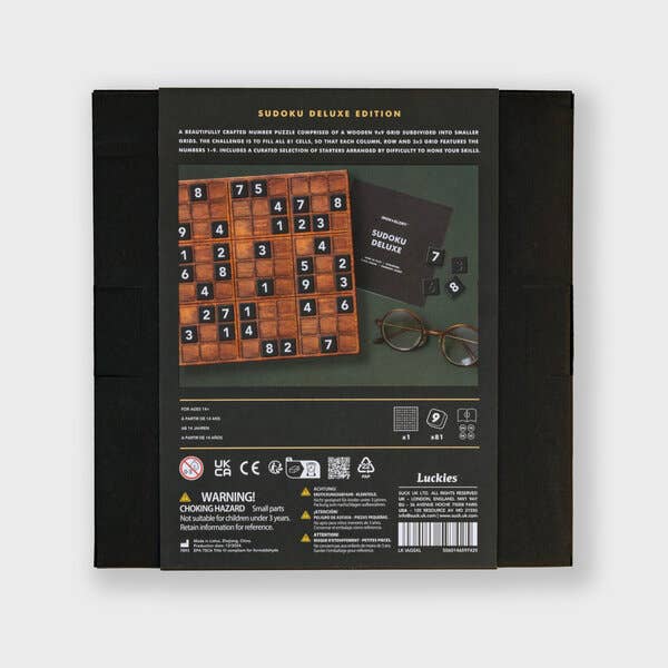 SUCK UK Ltd - USA - Wholesale Board Game - Sudoku Deluxe - Wooden Game3